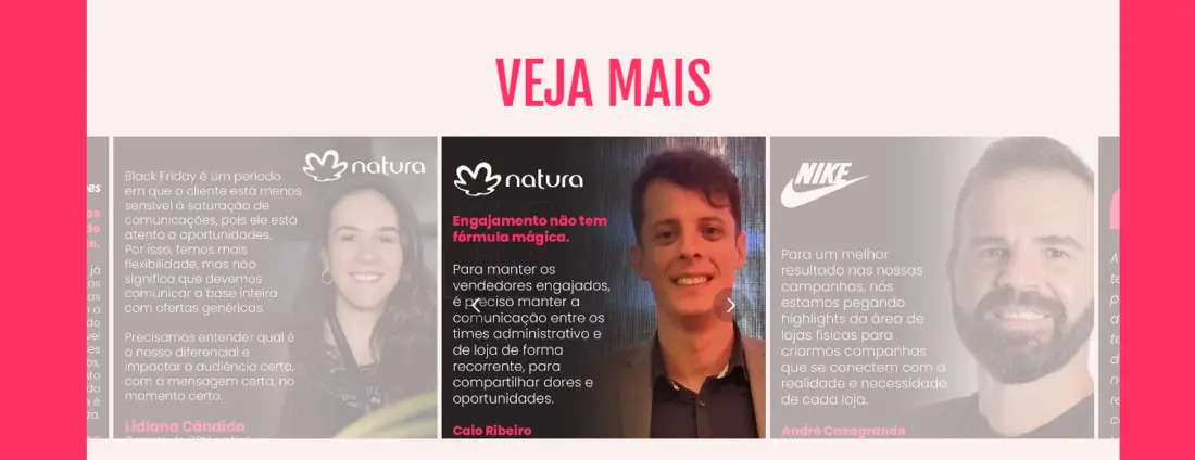 Carrossel Veja mais com videocases